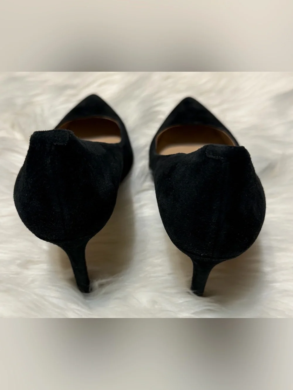 Tory Burch Elizabeth Black Suede Pointed Toe Stiletto Pumps